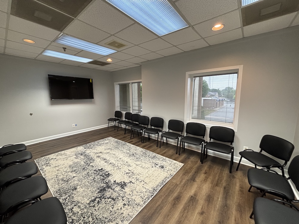 Group therapy room at Triad Recovery Center in Winston-Salem, NC